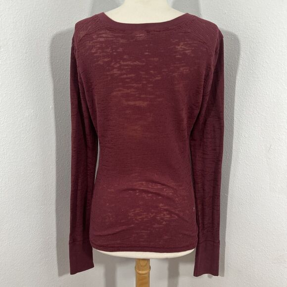 Creative Apparel‎ Henley Top Womens Large Crew Texas A M Aggies Thermal Pullover - Picture 5 of 10